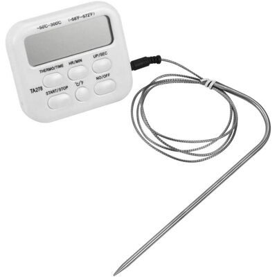 OEM Ta278 Grand Thermomètre Numérique Lcd Pour Cuisson Des Aliments, Fumoir, Four, Barbecue, Horloge, Minuterie Avec Sonde, Ustensiles De Cuisine - Publicité OEM Ta278 Grand Thermomètre Numérique Lcd Pour Cuisson Des Aliments, Fumoir, Four, Barbecue, Horloge, Minuterie Avec Sonde, Ustensiles De Cuisine - Publicité