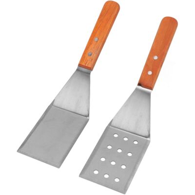 VEXXOL Spatule Plate Pour Barbecue, En Acier Inoxydable, Avec Poignée Ergonomique En Bois. Résistante À La Chaleur, Facile À Nettoyer Et Durable. Accessoires De Cuisine Adaptés Aux Barbecues, Incluant Spatul - Publicité VEXXOL Spatule Plate Pour Barbecue, En Acier Inoxydable, Avec Poignée Ergonomique En Bois. Résistante À La Chaleur, Facile À Nettoyer Et Durable. Accessoires De Cuisine Adaptés Aux Barbecues, Incluant Spatul - Publicité