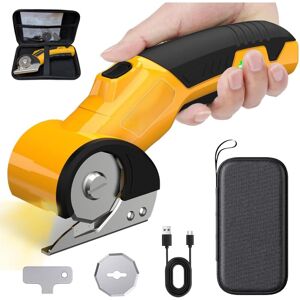 OEM Ciseaux Électriques Sans Fil : Coupe-carton Rotatif Rechargeable 4 V, Batterie 3 000 Mah, Avec Éclairage Led, 2 Lames, Coupe-carton Pour Tissu, Moquette, Carton, Plastique, Cuir, Tissu (jaune) - Publicité OEM Ciseaux Électriques Sans Fil : Coupe-carton Rotatif Rechargeable 4 V, Batterie 3 000 Mah, Avec Éclairage Led, 2 Lames, Coupe-carton Pour Tissu, Moquette, Carton, Plastique, Cuir, Tissu (jaune) - Publicité
