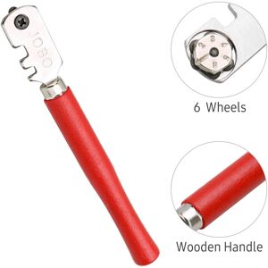 VISTRECK Coupe-verre À 6 Roues Style Crayon - Manche En Bois, Pour Miroir Et Carrelage Multifonction - Publicité VISTRECK Coupe-verre À 6 Roues Style Crayon - Manche En Bois, Pour Miroir Et Carrelage Multifonction - Publicité