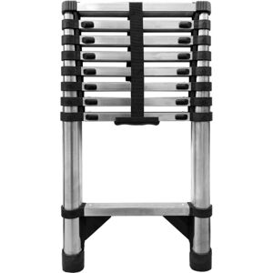 BAULICH Échelle Télescopique 9 Marches Appuyée, Pliante, Antidérapante - Hauteur 2,6 M - Publicité BAULICH Échelle Télescopique 9 Marches Appuyée, Pliante, Antidérapante - Hauteur 2,6 M - Publicité