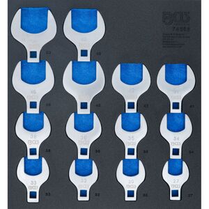 BGS Insert De Servante D'Atelier 2/3 : Jeu De Clés Crowfoot À Tuyauter 12,5 Mm (1/2") 14 Pièces - Publicité BGS Insert De Servante D'Atelier 2/3 : Jeu De Clés Crowfoot À Tuyauter 12,5 Mm (1/2") 14 Pièces - Publicité