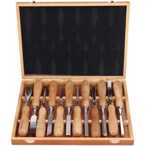 GOTRAYS Lot De 12 Ciseaux De Sculpture Sur Bois, Ensemble D'Outils De Sculpture Sur Bois Professionnels Avec 12 Couteaux, Boîte De Rangement, Kit De Ciseaux De Sculpture En Acier Pour Travailleur Amateur - Publicité GOTRAYS Lot De 12 Ciseaux De Sculpture Sur Bois, Ensemble D'Outils De Sculpture Sur Bois Professionnels Avec 12 Couteaux, Boîte De Rangement, Kit De Ciseaux De Sculpture En Acier Pour Travailleur Amateur - Publicité