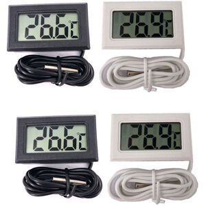 LAOA Mini Digital Lcd Thermomètre Température Avec Sonde De Température Capteur Testeur ,guazhuni (2x Noir 2x Blanc) - Publicité LAOA Mini Digital Lcd Thermomètre Température Avec Sonde De Température Capteur Testeur ,guazhuni (2x Noir 2x Blanc) - Publicité