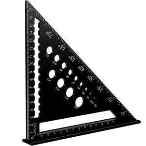 Equerre Menuisier 185mm, Equerre Charpentier, 45 90 Degres Rapporteur D'Angle Menuisier Pour Les Mesures Du Travail Du Bois, Mesure D'Angle (noir) - Sollbry - Publicité Equerre Menuisier 185mm, Equerre Charpentier, 45 90 Degres Rapporteur D'Angle Menuisier Pour Les Mesures Du Travail Du Bois, Mesure D'Angle (noir) - Sollbry - Publicité