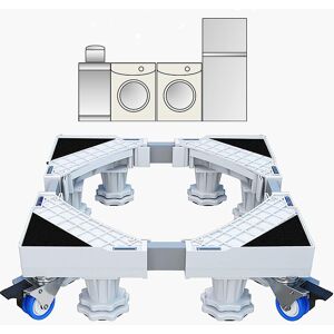 Tuserxln - Support Machine A Laver, 41-66cm Ajustable Socle Lave Linge Avec 4 Roues Et 8 Pieds, Absorption Des Chocs Antidérapante - Publicité Tuserxln - Support Machine A Laver, 41-66cm Ajustable Socle Lave Linge Avec 4 Roues Et 8 Pieds, Absorption Des Chocs Antidérapante - Publicité