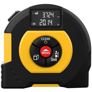 ALOVEZ Télémètre Laser 2 En 1, Mètre Ruban De 5m Rechargeable, Outil De Mesure Mobile Et Laser De 60m, Distance/zone/mesure De Volume - Publicité ALOVEZ Télémètre Laser 2 En 1, Mètre Ruban De 5m Rechargeable, Outil De Mesure Mobile Et Laser De 60m, Distance/zone/mesure De Volume - Publicité