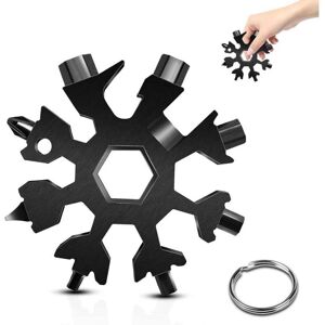 Outil Flocon Neige Outil Multifonction En Acier Inoxydable 18-en-1, Pour Les Voyages Quotidiens Camping Adventure Multifonction Portatif Mini Tools Cadeau Noel (noir) - Ymyny - Publicité Outil Flocon Neige Outil Multifonction En Acier Inoxydable 18-en-1, Pour Les Voyages Quotidiens Camping Adventure Multifonction Portatif Mini Tools Cadeau Noel (noir) - Ymyny - Publicité