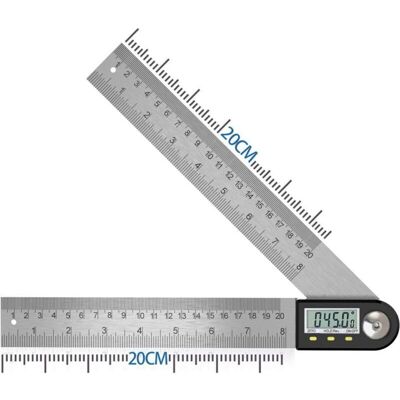 Scotch Numérique Angle Finder 0-360 Ḟ Numérique Inclinomètre En Acier Inoxydable Rapporteur D'Angle Règle Avec Lcd Affichage Pour Travail Du Bois Construction Réparation Ikodm - Publicité Scotch Numérique Angle Finder 0-360 Ḟ Numérique Inclinomètre En Acier Inoxydable Rapporteur D'Angle Règle Avec Lcd Affichage Pour Travail Du Bois Construction Réparation Ikodm - Publicité