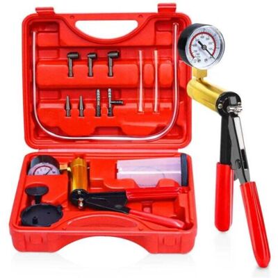 ABYSSE Coffret Pompe Purge Purgeur Liquide De Frein Testeur De Circuits À Dépression,pompe À Vide Manuelle,vide Kit Outil De Réparation Pour Voiture,ouylaf - Publicité ABYSSE Coffret Pompe Purge Purgeur Liquide De Frein Testeur De Circuits À Dépression,pompe À Vide Manuelle,vide Kit Outil De Réparation Pour Voiture,ouylaf - Publicité
