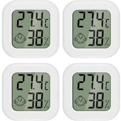 ABYSSE 4 Pièces Mini Lcd Thermomètre Hygromètre Interieur Termometre Maison Convient Pour Les Chambres D'Enfants,les Chambres De Personnes Âgées Etc - Publicité ABYSSE 4 Pièces Mini Lcd Thermomètre Hygromètre Interieur Termometre Maison Convient Pour Les Chambres D'Enfants,les Chambres De Personnes Âgées Etc - Publicité