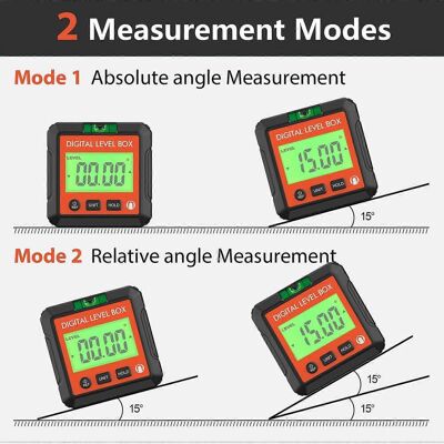 FLAMMKRAFT Outil De Mesure D'Angle Numérique, Niveau Électronique Avec Niveau À Bulle Lcd Et Base Magnétique Pour Le Travail Du Bois - Publicité FLAMMKRAFT Outil De Mesure D'Angle Numérique, Niveau Électronique Avec Niveau À Bulle Lcd Et Base Magnétique Pour Le Travail Du Bois - Publicité