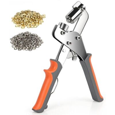 ABYSSE Kit D'Outils Pour Œillets, 10 Mm, Pince À Œillets En Métal, Outil De Perforation, Pvc, Avec 300 Œillets En Aluminium - Publicité ABYSSE Kit D'Outils Pour Œillets, 10 Mm, Pince À Œillets En Métal, Outil De Perforation, Pvc, Avec 300 Œillets En Aluminium - Publicité