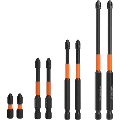 SANS MARQUE Lot De 8 Embouts De Tournevis Cruciforme Ph2 Magnétiques 1/4" - Tige Hexagonale Antidérapante Philips - Jeu D'Embouts S2 En Acier - Longueur : 25/65/90/150 Mm - Publicité SANS MARQUE Lot De 8 Embouts De Tournevis Cruciforme Ph2 Magnétiques 1/4" - Tige Hexagonale Antidérapante Philips - Jeu D'Embouts S2 En Acier - Longueur : 25/65/90/150 Mm - Publicité