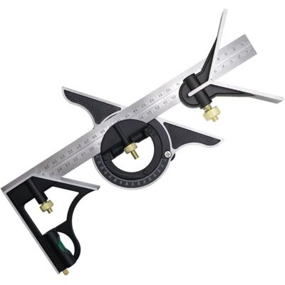 MOXIE Équerre À Combinaison 300mm, Règle D'Angle De Combinaison En Acier Inoxydable, Équerre Combinée Avec Niveau À Bulle Et Tire-lignes Pratique, Idéal Pour Les Travaux De Menuiserie - Publicité MOXIE Équerre À Combinaison 300mm, Règle D'Angle De Combinaison En Acier Inoxydable, Équerre Combinée Avec Niveau À Bulle Et Tire-lignes Pratique, Idéal Pour Les Travaux De Menuiserie - Publicité