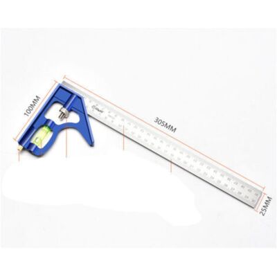 SANS MARQUE Règle D'Angle De Combinaison, Équerre À Combinaison 300mm En Acier Inoxydable, Équerre Combinée Avec Niveau À Bulle Et Tire-lignes Pratique, Idéal Pour Mesure, Marquage - Publicité SANS MARQUE Règle D'Angle De Combinaison, Équerre À Combinaison 300mm En Acier Inoxydable, Équerre Combinée Avec Niveau À Bulle Et Tire-lignes Pratique, Idéal Pour Mesure, Marquage - Publicité