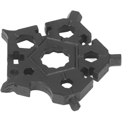 LBVIE Clé À Molette Snowflake En Acier Au Carbone 23 En 1, Outil Multifonction Comprenant Tournevis, Ouvre-bouteille Et Décapsuleur, Noir - Publicité LBVIE Clé À Molette Snowflake En Acier Au Carbone 23 En 1, Outil Multifonction Comprenant Tournevis, Ouvre-bouteille Et Décapsuleur, Noir - Publicité