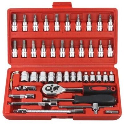 OEM Kit D'Outils À Main De Mécanicien 46pcs, Jeu De Clés À Douille Avec Étui Jeu De Douilles À Cliquet Multifonctions Pour Clé À Cliquet 24t Pour La Réparation Automatique De - Publicité OEM Kit D'Outils À Main De Mécanicien 46pcs, Jeu De Clés À Douille Avec Étui Jeu De Douilles À Cliquet Multifonctions Pour Clé À Cliquet 24t Pour La Réparation Automatique De - Publicité