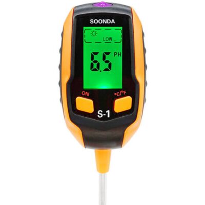 ABYSSE Ph-mètre Numérique 4 En 1 – Mesure Ph, Humidité, Lumière Et Température – Sonde 20,5 Cm Pour Intérieur Et Extérieur - Sol 4 En - Publicité ABYSSE Ph-mètre Numérique 4 En 1 – Mesure Ph, Humidité, Lumière Et Température – Sonde 20,5 Cm Pour Intérieur Et Extérieur - Sol 4 En - Publicité
