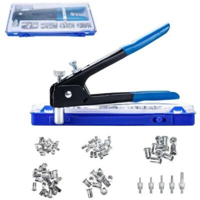 ABYSSE Kit De Pièces À Riveter 86 Pcs Avec Écrous M3 M4 M5 M6 M8 Et 5 Broches - Outils D'Inserts Filetés Pour Rivets - Ouylaf - Publicité ABYSSE Kit De Pièces À Riveter 86 Pcs Avec Écrous M3 M4 M5 M6 M8 Et 5 Broches - Outils D'Inserts Filetés Pour Rivets - Ouylaf - Publicité