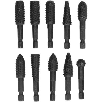 VISTRECK Lot 10 Outils Coupe Meulage Bois – Tige Hex 1/4" – Travail Bois / Perçage / Sculpture Métal – Fichiers Gravure - Publicité VISTRECK Lot 10 Outils Coupe Meulage Bois – Tige Hex 1/4" – Travail Bois / Perçage / Sculpture Métal – Fichiers Gravure - Publicité