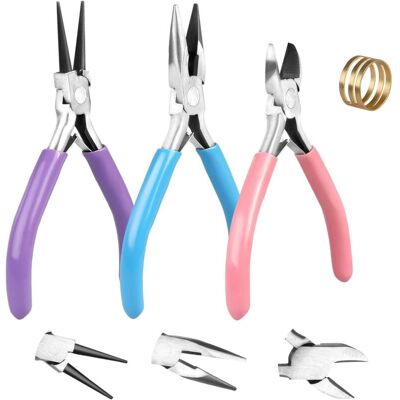 Melissa Pinces À Bijoux - 3 Pinces , Outils De Fabrication De Bijoux Avec Ouvre-anneau - Pour La Découpe De Bijoux - Publicité Melissa Pinces À Bijoux - 3 Pinces , Outils De Fabrication De Bijoux Avec Ouvre-anneau - Pour La Découpe De Bijoux - Publicité