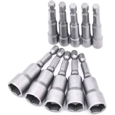 ABYSSE 10 Pièces Douille Visseuse 6-19mm - Adaptateur Embout, Hexagonal Pour Tournevis À Écrou De Pour Perceuse À Main, Tournevis Électrique, Clé À Douille (acier Au Chrome Vanadium) - Publicité ABYSSE 10 Pièces Douille Visseuse 6-19mm - Adaptateur Embout, Hexagonal Pour Tournevis À Écrou De Pour Perceuse À Main, Tournevis Électrique, Clé À Douille (acier Au Chrome Vanadium) - Publicité