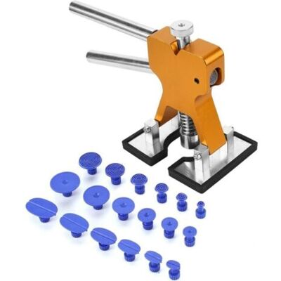 ABYSSE Kit D'Outils De Réparation Paintless Dent - Auto Dent Lifter Automotive Corps Hail Cavité Retrait Outil De Réparation Ensemble Avec 1pcs Auto Dent Puller, 18pcs Glue Tabs - Publicité ABYSSE Kit D'Outils De Réparation Paintless Dent - Auto Dent Lifter Automotive Corps Hail Cavité Retrait Outil De Réparation Ensemble Avec 1pcs Auto Dent Puller, 18pcs Glue Tabs - Publicité