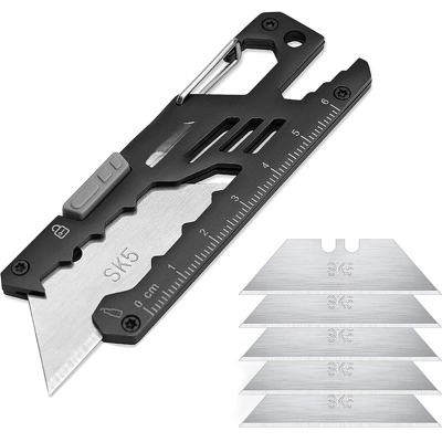 OEM Couteau Utilitaire Edc 7 En 1 Avec Mousqueton, Porte-clés, Cutter, Ouvre-bouteille, Clé Réglable, 5 Lames De Rasoir De Rechange Et Règle, Idéal Pour Le Bureau Et Le Camping (skyfox). Publicité OEM Couteau Utilitaire Edc 7 En 1 Avec Mousqueton, Porte-clés, Cutter, Ouvre-bouteille, Clé Réglable, 5 Lames De Rasoir De Rechange Et Règle, Idéal Pour Le Bureau Et Le Camping (skyfox). Publicité