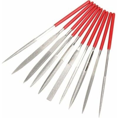 ABCRITAL Jeu De 10 Pièces Mini Limes À Aiguille Diamant En Tige De 2mm, Ensemble De Fichiers Polyvalentes 100mm Diamant Lime En Métal Pour Travail - Publicité ABCRITAL Jeu De 10 Pièces Mini Limes À Aiguille Diamant En Tige De 2mm, Ensemble De Fichiers Polyvalentes 100mm Diamant Lime En Métal Pour Travail - Publicité