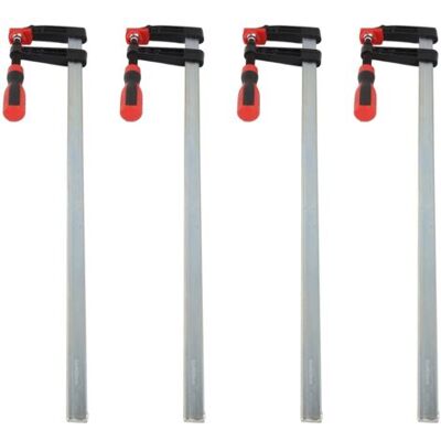 ABYSSE Lot De 4 Pinces En F Robustes Pour Barre De Travail Du Bois, Glissière Rapide, Kit D'Outils À Main De Bricolage 80 X 600 Mm - Publicité ABYSSE Lot De 4 Pinces En F Robustes Pour Barre De Travail Du Bois, Glissière Rapide, Kit D'Outils À Main De Bricolage 80 X 600 Mm - Publicité