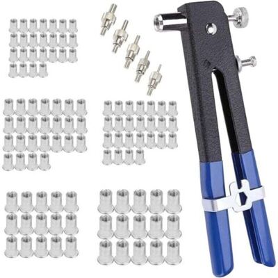 ABYSSE 86 Pcs Pince Ecrou A Riveter Pistolet À Écrou Avec 5 Mandrins M3 M4 M5 M6 M8 Kit De Pince À Riveter Kit De Écrou Riveteuse Rivet Nutsert Gun Outil De Pince À Riveter Insert Fileté - Publicité ABYSSE 86 Pcs Pince Ecrou A Riveter Pistolet À Écrou Avec 5 Mandrins M3 M4 M5 M6 M8 Kit De Pince À Riveter Kit De Écrou Riveteuse Rivet Nutsert Gun Outil De Pince À Riveter Insert Fileté - Publicité