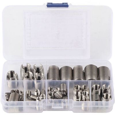 ABYSSE Jeu De 50 Inserts De Filetage Intérieur Autotaraudeurs En Acier Inoxydable Pour Renforcer Le Filetage Et Réparer Les Filetages - Publicité ABYSSE Jeu De 50 Inserts De Filetage Intérieur Autotaraudeurs En Acier Inoxydable Pour Renforcer Le Filetage Et Réparer Les Filetages - Publicité
