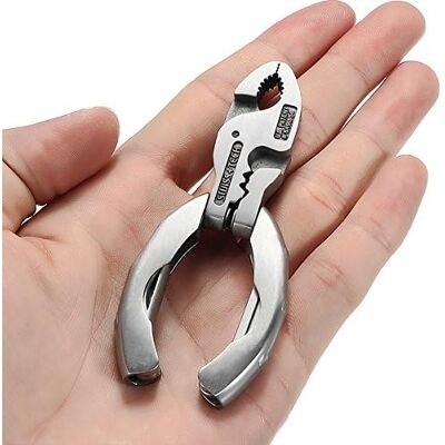 KROVV Multitool - Outil Multifonctionnel 9 En 1 - Porte-clés Compact Avec Pinces Tournevis Plat Et Phillips - Acier Inoxydable - 1 Pièce - Publicité KROVV Multitool - Outil Multifonctionnel 9 En 1 - Porte-clés Compact Avec Pinces Tournevis Plat Et Phillips - Acier Inoxydable - 1 Pièce - Publicité
