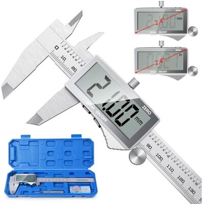 Melissa Pied À Coulisse Numérique, Professionnel Caliper 150m, Précision Digital Outil Micromètre Vernier En Acier Inoxydable Avec Mm/inch Conversion Et Écran Lcd, Résiste Aux Eclaboussures - Publicité Melissa Pied À Coulisse Numérique, Professionnel Caliper 150m, Précision Digital Outil Micromètre Vernier En Acier Inoxydable Avec Mm/inch Conversion Et Écran Lcd, Résiste Aux Eclaboussures - Publicité