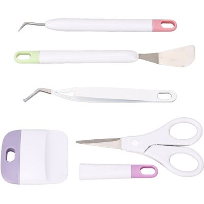 NANNIGR Ensemble D'Outils De Désherbage En Vinyle, Pincettes, Grattoir, Spatule, Ciseaux, Kit D'Outils De Bricolage, 5 Pièces - Publicité NANNIGR Ensemble D'Outils De Désherbage En Vinyle, Pincettes, Grattoir, Spatule, Ciseaux, Kit D'Outils De Bricolage, 5 Pièces - Publicité