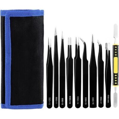 OEM Royaluxe-10 Pcs Pincettes De Précision Esd, Brucelles Anti-statique Pincettes, Acier Inoxydable Pince Brucelle Pour Tous Types De Réparations - Publicité OEM Royaluxe-10 Pcs Pincettes De Précision Esd, Brucelles Anti-statique Pincettes, Acier Inoxydable Pince Brucelle Pour Tous Types De Réparations - Publicité
