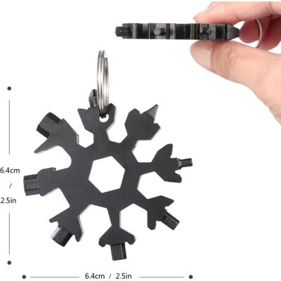 FANGMEDIA 18-en-1 Flocon Outil Multifonction Flocon,tournevis En Forme De Flocon De Neige/ouvre-boîteille/porte-clé Pour Les Voyages Quotidiens Camping Multifonction Tools (noir)-fei Yu - Publicité FANGMEDIA 18-en-1 Flocon Outil Multifonction Flocon,tournevis En Forme De Flocon De Neige/ouvre-boîteille/porte-clé Pour Les Voyages Quotidiens Camping Multifonction Tools (noir)-fei Yu - Publicité