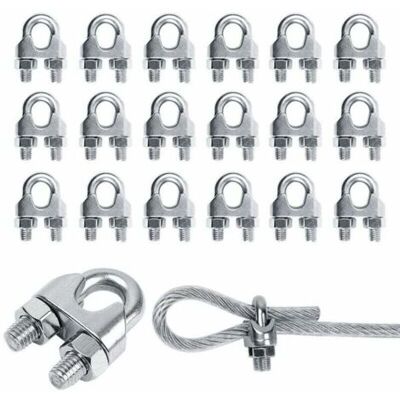 ABYSSE 20 Pièces M3 Pince En Acier Inoxydable Serre-câble Serre-câble Serre-câble En Acier Inoxydable Serre-câbles En U Serre-câble En Acier Inoxydable Pour Câble Métallique Câble En Acier Cordes En Acier - Publicité ABYSSE 20 Pièces M3 Pince En Acier Inoxydable Serre-câble Serre-câble Serre-câble En Acier Inoxydable Serre-câbles En U Serre-câble En Acier Inoxydable Pour Câble Métallique Câble En Acier Cordes En Acier - Publicité