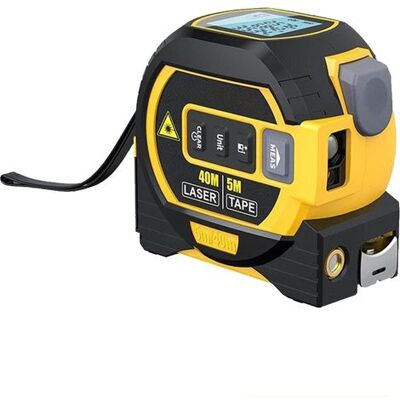 ABYSSE Mètre Ruban Laser Numérique – Appareil De Mesure Électronique Avec Laser De 40 M Et Ruban De Mesure De 5 M – Mètre Ruban Numérique Électronique Avec Mode Pythagoricien Pour La Distance, La Surface Et - Publicité ABYSSE Mètre Ruban Laser Numérique – Appareil De Mesure Électronique Avec Laser De 40 M Et Ruban De Mesure De 5 M – Mètre Ruban Numérique Électronique Avec Mode Pythagoricien Pour La Distance, La Surface Et - Publicité