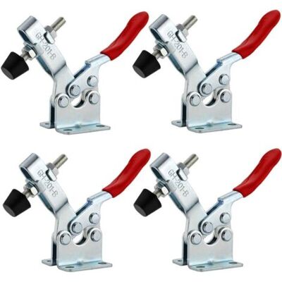 ABYSSE 4pcs Sauterelle De Serrage Pince À Bascule Horizontale Gh-201-b Pince A Levier Horizontal Déblocage Rapide Serre Joint Sauterelle - Publicité ABYSSE 4pcs Sauterelle De Serrage Pince À Bascule Horizontale Gh-201-b Pince A Levier Horizontal Déblocage Rapide Serre Joint Sauterelle - Publicité