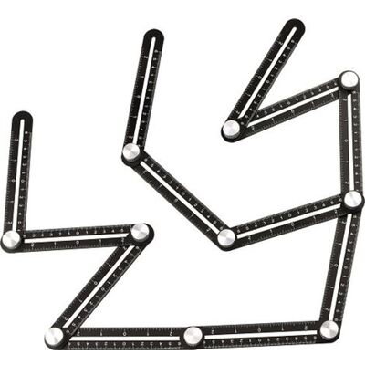 FANGMEDIA Règle De Mesure Multi-angle Pour Carrelage - Pochoir D'Angle En Alliage D'Aluminium - 12 Outils Latéraux - Convient Pour La Menuiserie - Publicité FANGMEDIA Règle De Mesure Multi-angle Pour Carrelage - Pochoir D'Angle En Alliage D'Aluminium - 12 Outils Latéraux - Convient Pour La Menuiserie - Publicité