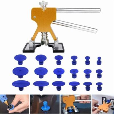 ABYSSE Kit Débosselage Sans Peinture,outil Débosselage Carrosserie Avec 18 Ventouses Bleu Pour Automobile, Réfrigérateur,moto, Machine À Laver - Publicité ABYSSE Kit Débosselage Sans Peinture,outil Débosselage Carrosserie Avec 18 Ventouses Bleu Pour Automobile, Réfrigérateur,moto, Machine À Laver - Publicité