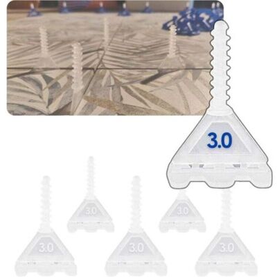 ABYSSE Lot Croisillon Carrelage Autonivelant 3mm X200 - Sans Cadran Réutilisable I Facile Pour Bricoleur Et Carreleur Outil De Nivellement + Cale Carrelage Sol Et Mur I Carreaux Épaisseur 3-19mm Joint - Publicité ABYSSE Lot Croisillon Carrelage Autonivelant 3mm X200 - Sans Cadran Réutilisable I Facile Pour Bricoleur Et Carreleur Outil De Nivellement + Cale Carrelage Sol Et Mur I Carreaux Épaisseur 3-19mm Joint - Publicité