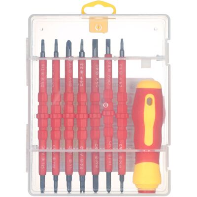 MOXIE Tournevis Électricien Jeu De Tournevis Isolés Interchangeables 7 En 1, 500v, Avec Phillips Magnétique Et Embouts Fendus, Kit D'Outils De Réparation Pour Électricien - Publicité MOXIE Tournevis Électricien Jeu De Tournevis Isolés Interchangeables 7 En 1, 500v, Avec Phillips Magnétique Et Embouts Fendus, Kit D'Outils De Réparation Pour Électricien - Publicité