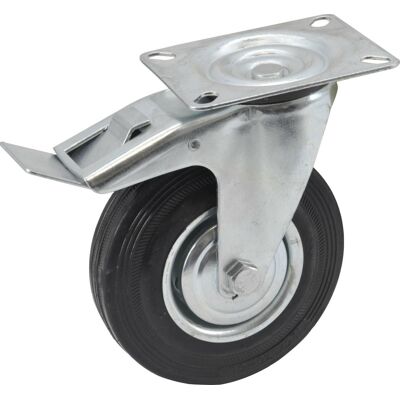 Roue Pivotante Awtools Aw23323 Frein 125 Mm Caoutchouc - Publicité Roue Pivotante Awtools Aw23323 Frein 125 Mm Caoutchouc - Publicité
