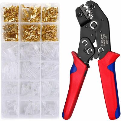 SANS MARQUE Pince À Sertir, 600 Terminals Sertissage Wire Crimpers Support 0.5-1.5mm2, Pinces Professionnelles Outil À Sertir,sertiss - Publicité SANS MARQUE Pince À Sertir, 600 Terminals Sertissage Wire Crimpers Support 0.5-1.5mm2, Pinces Professionnelles Outil À Sertir,sertiss - Publicité