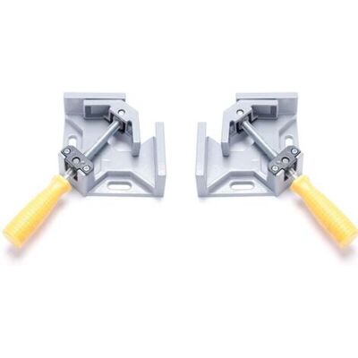 ABYSSE 2 Pcs Serre Joint Angle 90 °, Etau D'Angle Alliage D'Aluminium Pince De Soudage D'Angle Avec Mâchoire Pivotante Réglable, Pour Outils Menuisier, Soudage De Charpentier (gris) - Publicité ABYSSE 2 Pcs Serre Joint Angle 90 °, Etau D'Angle Alliage D'Aluminium Pince De Soudage D'Angle Avec Mâchoire Pivotante Réglable, Pour Outils Menuisier, Soudage De Charpentier (gris) - Publicité
