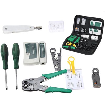 MOXIE Testeur De Câbles Réseau Lan 9 En 1, Pince À Sertir, Kit D'Outils Manuels Cat5 Rj45 Rj11 Rj12, Dénudage Pour Tester Les Connecteurs Ethernet - Publicité MOXIE Testeur De Câbles Réseau Lan 9 En 1, Pince À Sertir, Kit D'Outils Manuels Cat5 Rj45 Rj11 Rj12, Dénudage Pour Tester Les Connecteurs Ethernet - Publicité