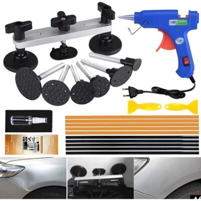 ABYSSE Kit De Réparation De Bosses Sans Peinture, Outils De Réparation De Carrosserie, Kit De Réparation De Bosses Avec Pistolet À Colle, Bâtons De Colle Chaude Pour Les Bosses De Carrosserie, Réfrigérateur - Publicité ABYSSE Kit De Réparation De Bosses Sans Peinture, Outils De Réparation De Carrosserie, Kit De Réparation De Bosses Avec Pistolet À Colle, Bâtons De Colle Chaude Pour Les Bosses De Carrosserie, Réfrigérateur - Publicité